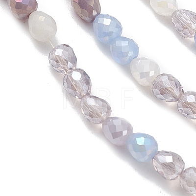 Gradient Color Electroplate Glass Bead Strands GLAA-E042-04B-1