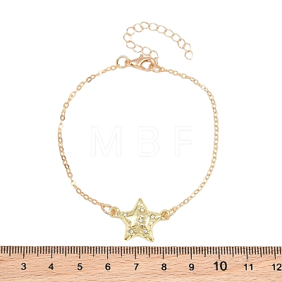 Alloy Micro Pave Clear Cubic Zirconia Link Bracelets for Women AL-CBA3C8B-04G-1
