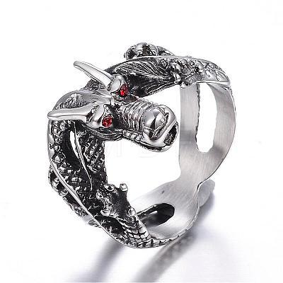 316 Surgical Stainless Steel Rings RJEW-F054-02AS-1