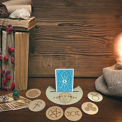 Natural Wood Card Stand for Tarot DJEW-WH0034-01O-1