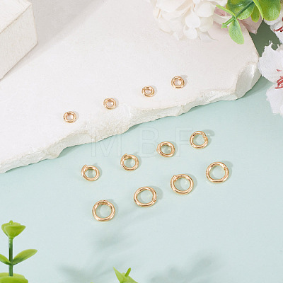 12Pcs 3 Styles Brass Open Jump Rings KK-TA0008-82G-1
