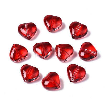 Transparent Spray Painted Glass Beads LS-X-GGLA-S054-012A-02-1