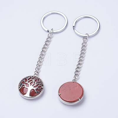 Natural Red Jasper Keychain KEYC-E023-02D-1