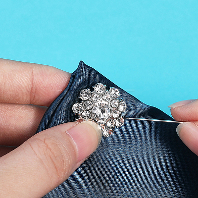 16Pcs 1-Hole Alloy Shank Buttons BUTT-GF0001-27-1