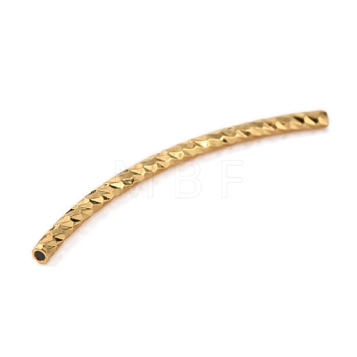 Brass Curved Tube Beads FIND-WH0110-155A-1