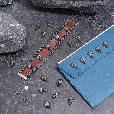 50Pcs Skull Alloy Rivets FIND-PH0062-02AS-1