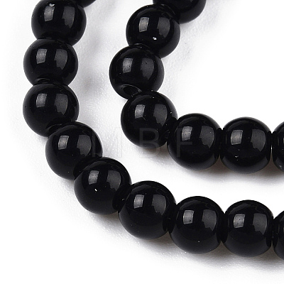 Opaque Solid Color Glass Beads Strands LS-GLAA-T032-P4mm-01-1