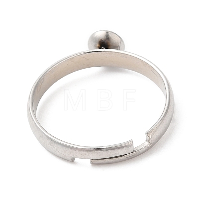 Adjustable 304 Stainless Steel Finger Ring STAS-K255-16P-1
