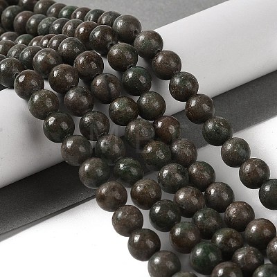 Natural Red Green Jasper Beads Strands G-P530-B03-03-1