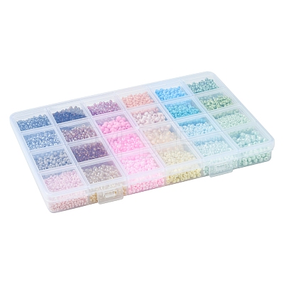DIY Glass Seed & CCB Plastic & Imitation Pearl Beads Jewelry Making Findings Kits DIY-FS0008-15-1