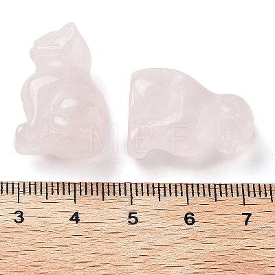 Natural Rose Quartz Carved Figurines DJEW-L023-B22-1