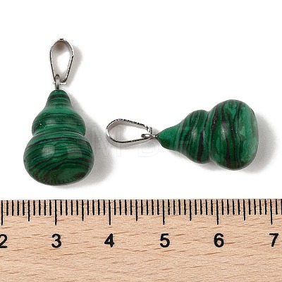 Synthetic Malachite Pendants G-B127-03P-07-1