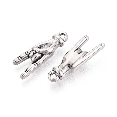 304 Stainless Steel Pendants STAS-T065-21B-P-1