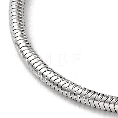 304 Stainless Steel Round Snake Chain Necklace NJEW-D045-13P-1