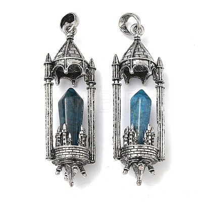 Natural Gemstone Faceted Pointed Bullet Shaped Big Pendants G-P613-01AS-01-1