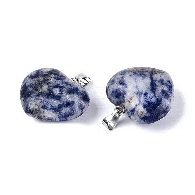 Natural Blue Spot Jasper Pendants G-N362-05P-08-1