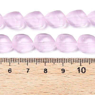 Frosted Glass Beads Strands GLAA-T023-30B-1