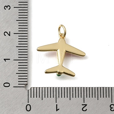 Brass Enamel Pendants KK-C255-32G-1