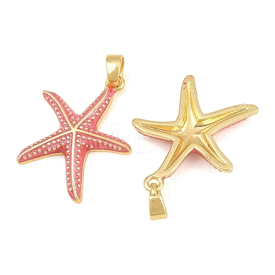 Brass Enamel Pendants KK-E800-08B-G-1