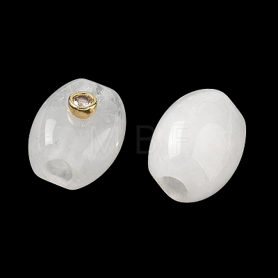 Natural Quartz Crystal European Beads GG-CBA105B-02L-G-1