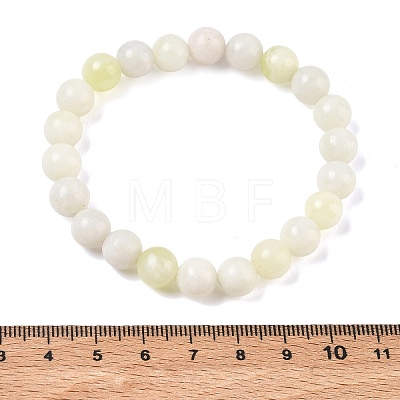 Natural Jade Round Beaded Stretch Bracelets GG-CBA12F1-02A-13-1