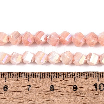 Anti-Tarnish Electroplate Glass Beads Strands GLAA-T025-6mm-14G-1