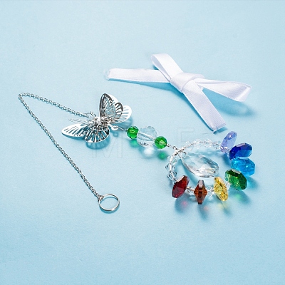 Crystal Teardrop Glass Suncatchers Prisms Pendant Decorations BUER-PW0001-136-1