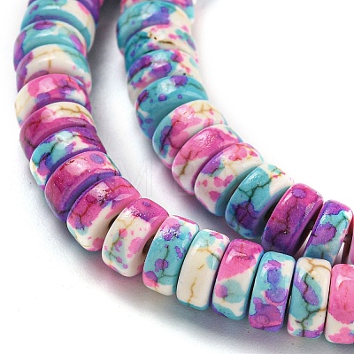 Baking Paint Synthetic Turquoise Beads Strands G-H060-02B-03-1