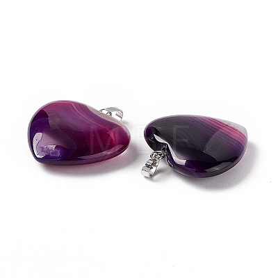 Natural Agate Pendants G-G956-B65-FF-1