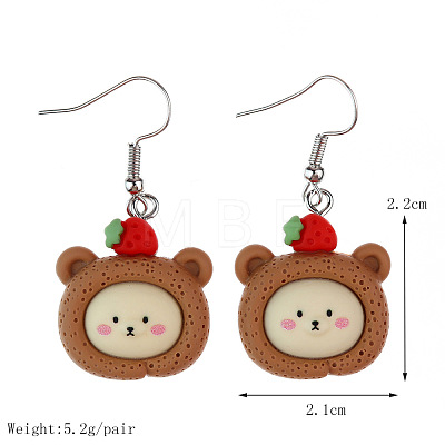 Food Theme Resin Dangle Earrings FS-WGC167F-11-1
