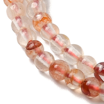 Natural Red Hematoid Quartz/Ferruginous Quartz Beads Strands G-B090-A10-02-1