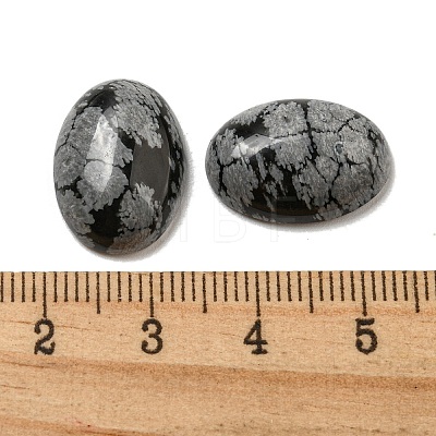 Natural Snowflake Obsidian Cabochons G-C115-01A-35-1