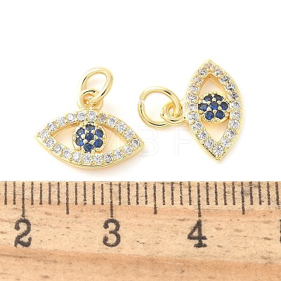 Brass Micro Pave Cubic Zirconia Charms KK-U056-28G-1