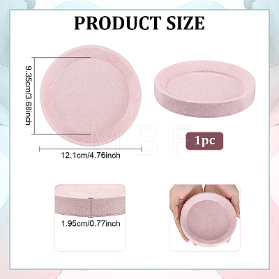Round Velvet Jewelry Organizer Display Trays ODIS-WH0030-326A-1
