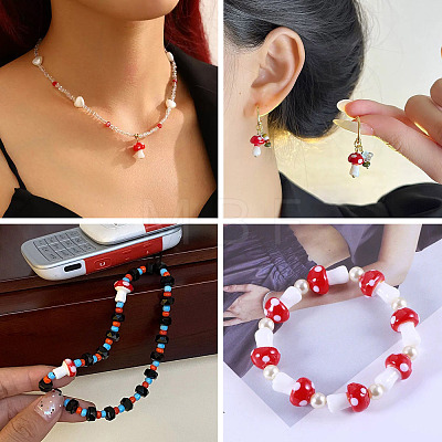 1Strand Handmade Lampwork Beads Strands LAMP-TA0001-84A-1