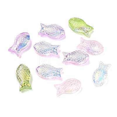 Ocean Theme Electroplate Transparent Glass Beads GL-CBA9C2A-01D-1