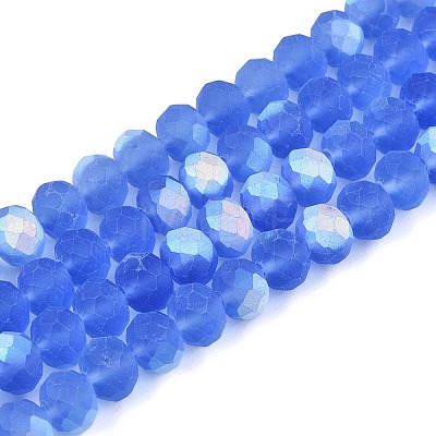 Transparent Glass Beads Strands X-EGLA-A044-T8mm-MB14-1