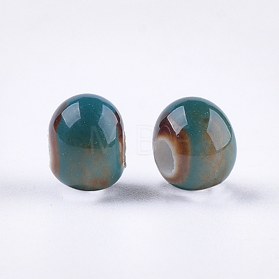 Handmade Porcelain Beads X-PORC-S498-19B-11-1