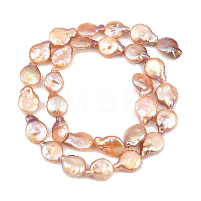 Natural Baroque Keshi Pearl Coin Beads Strands PA-CBAFEE8-15D-1