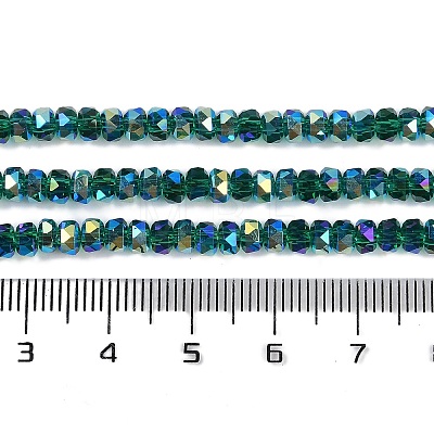 Electroplate Glass Beads Strands GLAA-Q105-03I-1