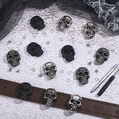 Skull Alloy Decorative Rivets DIY-AR0005-41-1