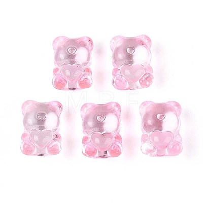 Baking Paint Transparent Glass Beads DGLA-N018-02I-1