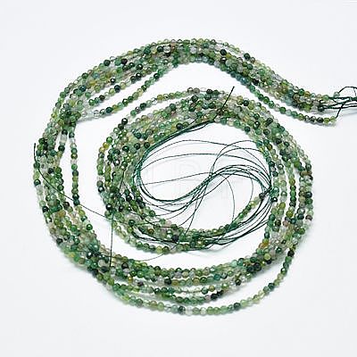 Natural Moss Agate Beads Strands X-G-J002-03H-1