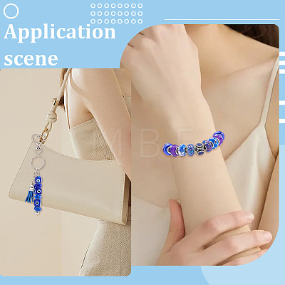 100Pcs 10 Styles Resin European Beads RPDL-SP0001-08-1