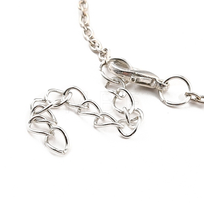 Minimalist Open Teardrop Alloy Pendant Necklace for Women NJEW-I113-01P-1