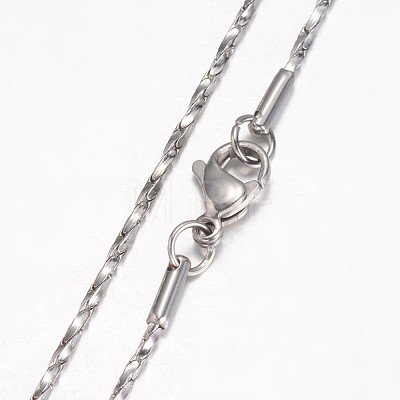 304 Stainless Steel Necklace MAK-K062-06P-1.4mm-1