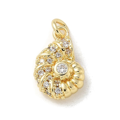 Brass Micro Pave Clear Cubic Zirconia Pendants LS-KK-U046-02G-02-1