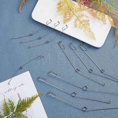 SUPERFINDINGS 60Pcs 3 Styles 304 Stainless Steel Hook Trigger AJEW-FH0001-41-1