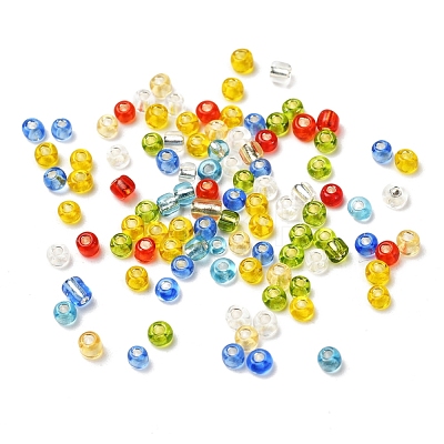 7 Colors Glass Round Seed Beads SEED-YW0001-24B-01-1
