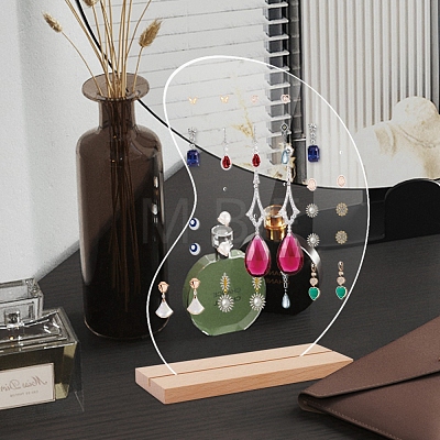 Clear Acrylic Earring Jewelry Display Stands PW-WG38568-08-1